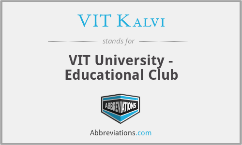 VIT Kalvi - VIT University - Educational Club